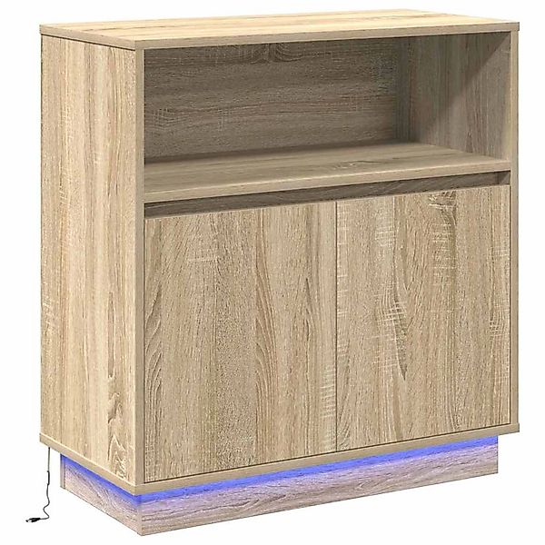 vidaXL Sideboard mit LED Sonoma-Eiche 71 x 34,5 x 75 cm Holzwerkstoff 86965 günstig online kaufen