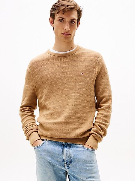 Tommy Hilfiger Rundhalspullover STRIPE STRUCTURE regular fit, leicht übersc günstig online kaufen