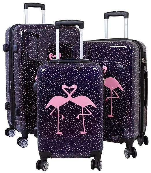 Trendyshop365 Hartschalen-Trolley Flamingo, bunter Koffer mit günstig online kaufen
