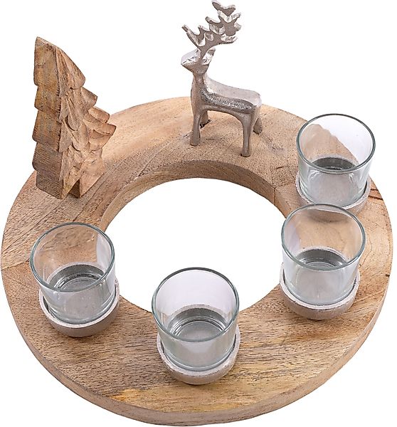 Home affaire Teelichthalter Weihnachtsdeko, Adventsleuchter (1 günstig online kaufen