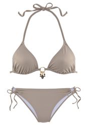 Bruno Banani Triangel-Bikini mit gold-schwarzenen Accessories günstig online kaufen