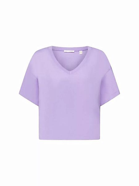 edc by Esprit T-Shirt T-Shirt mit V-Ausschnitt aus Baumwolle (1-tlg) günstig online kaufen