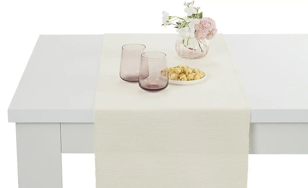 Como Green Tischläufer  Bella ¦ weiß ¦ 100% Baumwolle ¦ Maße (cm): B: 40 Ti günstig online kaufen