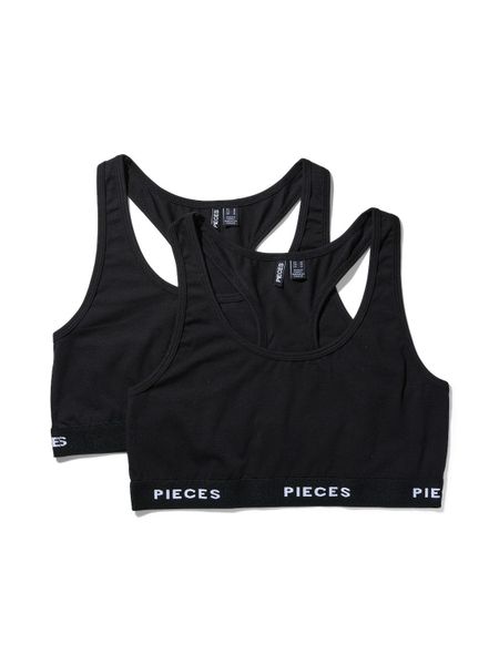 pieces Bustier "PCLOGO LADY TOP 2 PACK NOOS BC" Packung, 2 Stk. tlg. günstig online kaufen
