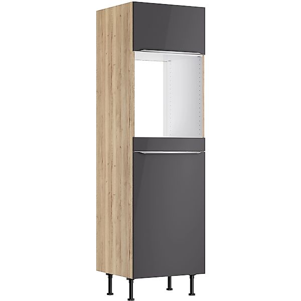 Optifit Küchen-Hochschrank f. Backof./Kühlschr. Linus984 60cm Anthra.-WildE günstig online kaufen