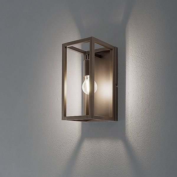 Wandleuchte Frame, titan-goldfarben, Höhe 30 cm, Stahl günstig online kaufen