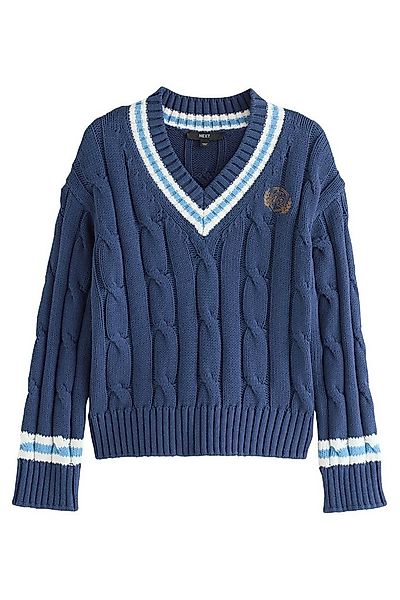 Next V-Ausschnitt-Pullover Strickpullover mit Zopfmuster und V-Ausschnitt ( günstig online kaufen