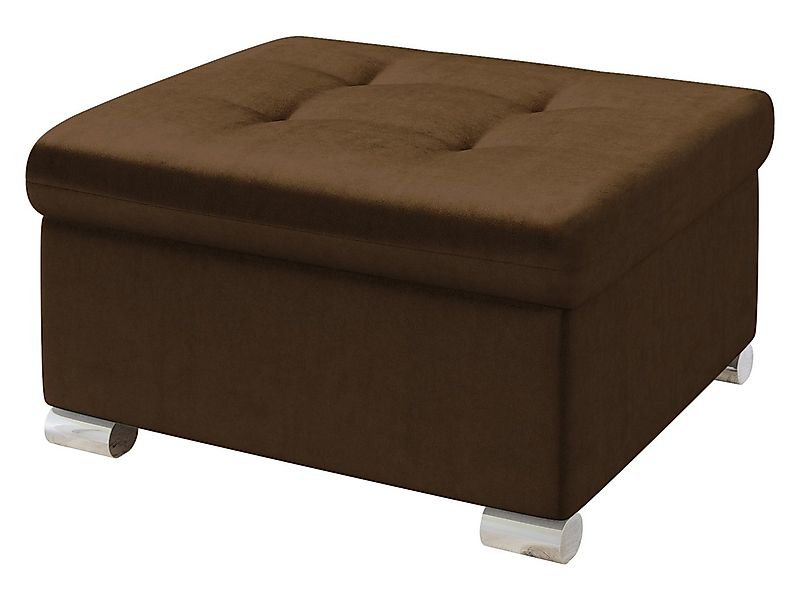 MIRJAN24 Polsterhocker Niko Klein, Silber Füße, 70x68x41 cm günstig online kaufen