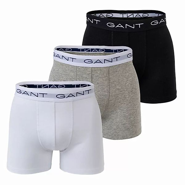 GANT Herren Boxer Shorts, 3er Pack - Boxer Briefs, Cotton Stretch Grau M günstig online kaufen
