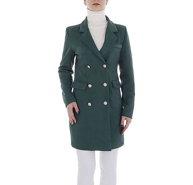 Ital-Design Sakko Damen Elegant (86099054) Knopfleiste Stretch Samtoptik Bl günstig online kaufen