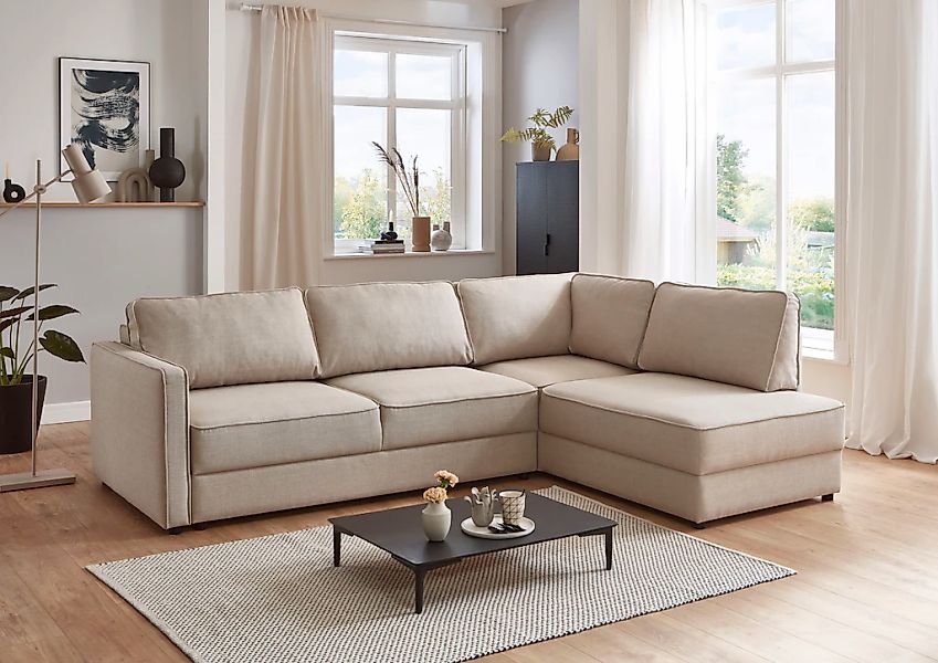 ATLANTIC home collection Schlafsofa "Chill", Ecksofa mit Bettfunktion und B günstig online kaufen