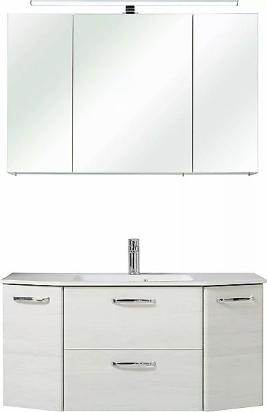 Saphir Badmöbel-Set "Quickset 2-teilig, Keramik-Waschtisch mit LED-Spiegels günstig online kaufen