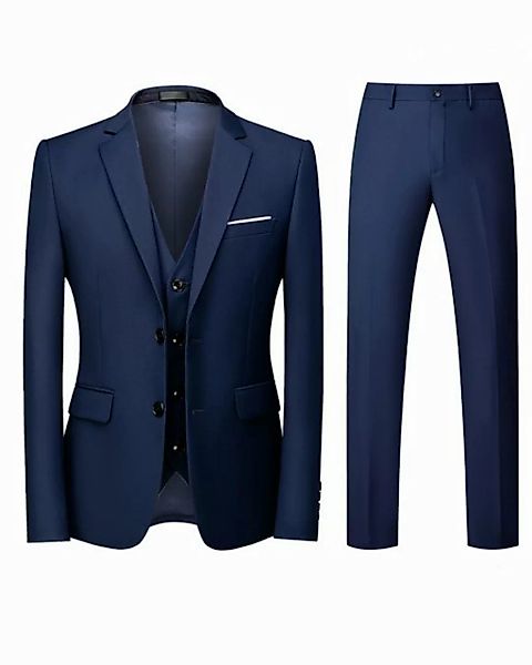 Allthemen Anzug (3 tlg, Sakko & Hose & Weste) Herren Businessanzug Slim Fit günstig online kaufen