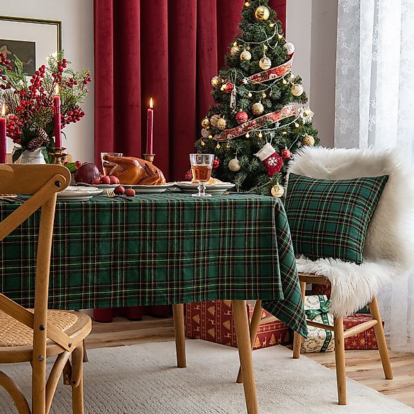 Qelus Tischdecke Weihnachten Tischdecke Karierte 140x140/140x200/140x260cm günstig online kaufen