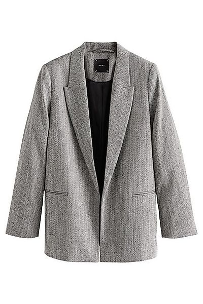 Next Jackenblazer Blazer mit Fischgrätmuster und Raffärmeln (1-tlg) günstig online kaufen