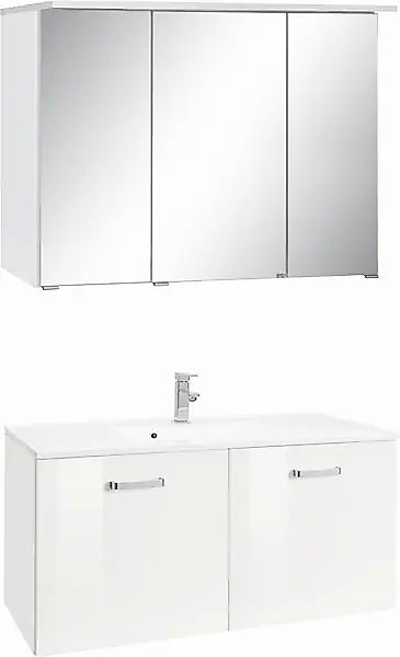 welltime Badmöbel-Set »Ravenna« 2 Stk. tlg. Breite 100 cm, mit gedämpften S günstig online kaufen