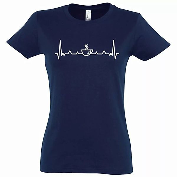 Youth Designz T-Shirt Herzschlag Kaffee Damen T-Shirt mit trenidgem Frontpr günstig online kaufen