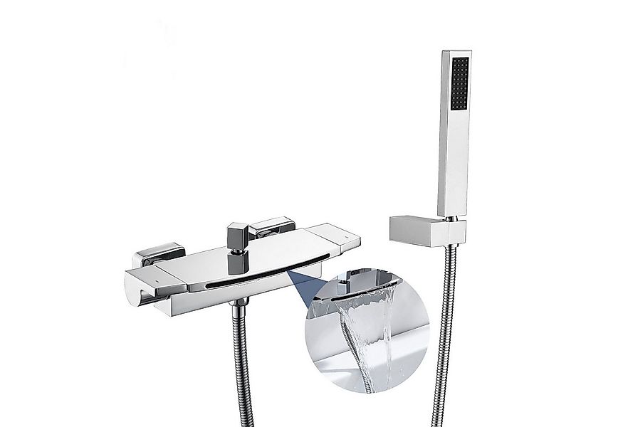 HOMELIVE Duscharmatur Wasserfall Wasserhahn Bad Duscharmatur mit Handbrause günstig online kaufen