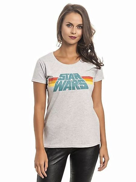 Star Wars Vintage 77 Damen T-Shirt grau meliert günstig online kaufen