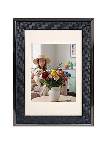 IDEAL TREND Bilderrahmen Barockrahmen Bilderrahmen Modern Glamour Flechtstr günstig online kaufen
