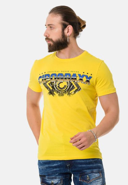 Cipo & Baxx T-Shirt "T-Shirt" extravaganter Marken-Schriftzug günstig online kaufen