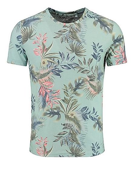 Key Largo T-Shirt MT00487 Palermo Hawaii Look Blumenmuster Rundhalsauschnit günstig online kaufen