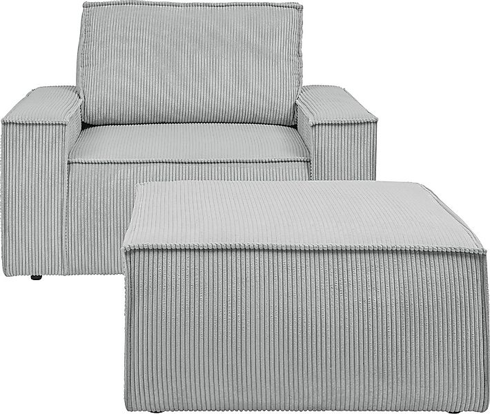 Home affaire Sessel »SHERWOOD« Loveseat und Hocker im Set, passend zur Pols günstig online kaufen