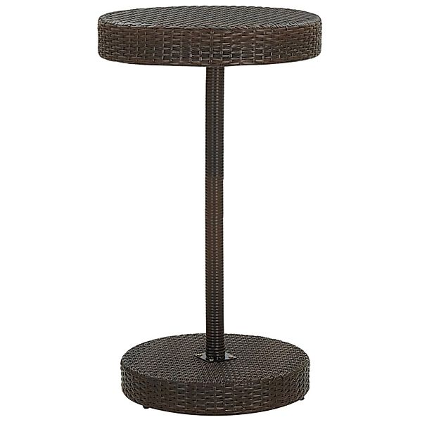 vidaXL Gartentisch Braun 60,5x106 cm Poly Rattan 45855 günstig online kaufen