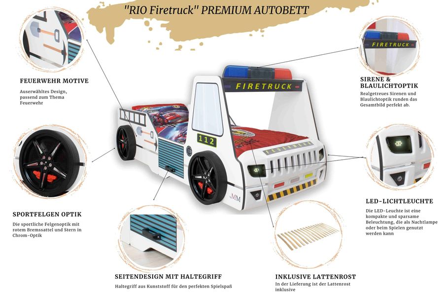 Aileenstore Autobett Rio (inkl. LED Licht günstig online kaufen