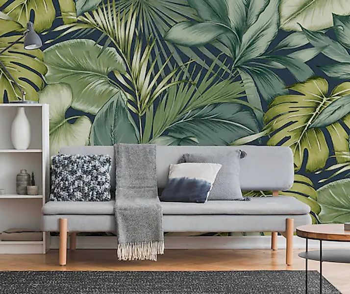 Art for the home Vliestapete »Fototapete Hawai Navy« botanisch glatt Hawaii günstig online kaufen