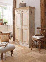 Home affaire Garderobenschrank "Devdan" mit dekorativen Fräsungen oben, Bre günstig online kaufen