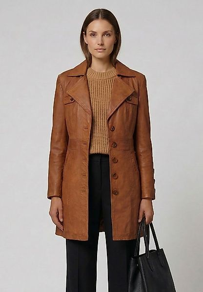 RICANO Ledermantel Lucy Ledermantel mit Reverskragen und Knopfleiste günstig online kaufen