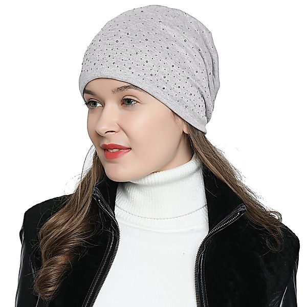 DonDon Beanie Damen Slouch Nieten (Packung, günstig online kaufen