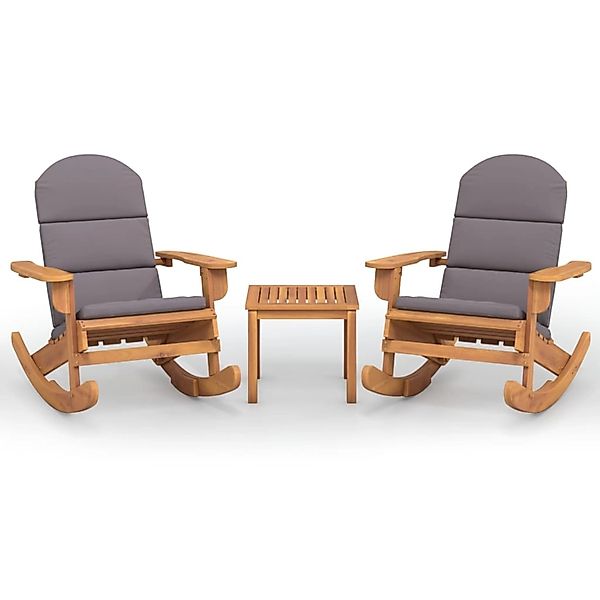 vidaXL Gartenlounge-Set 3-tlg. Garten-Lounge-Set Adirondack Massivholz, günstig online kaufen