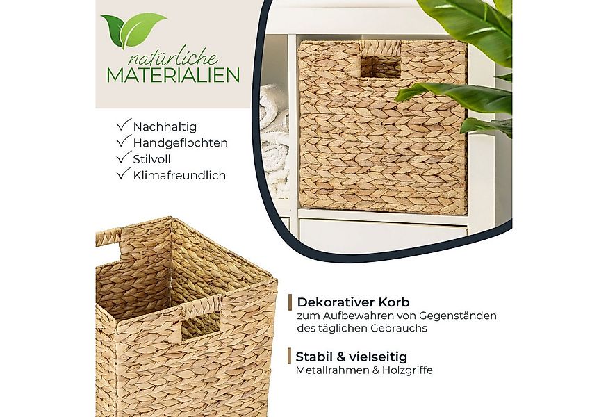 HMF Regalkorb Aufbewahrungskorb, geflochten aus Wasserhyazinthe, passend fü günstig online kaufen