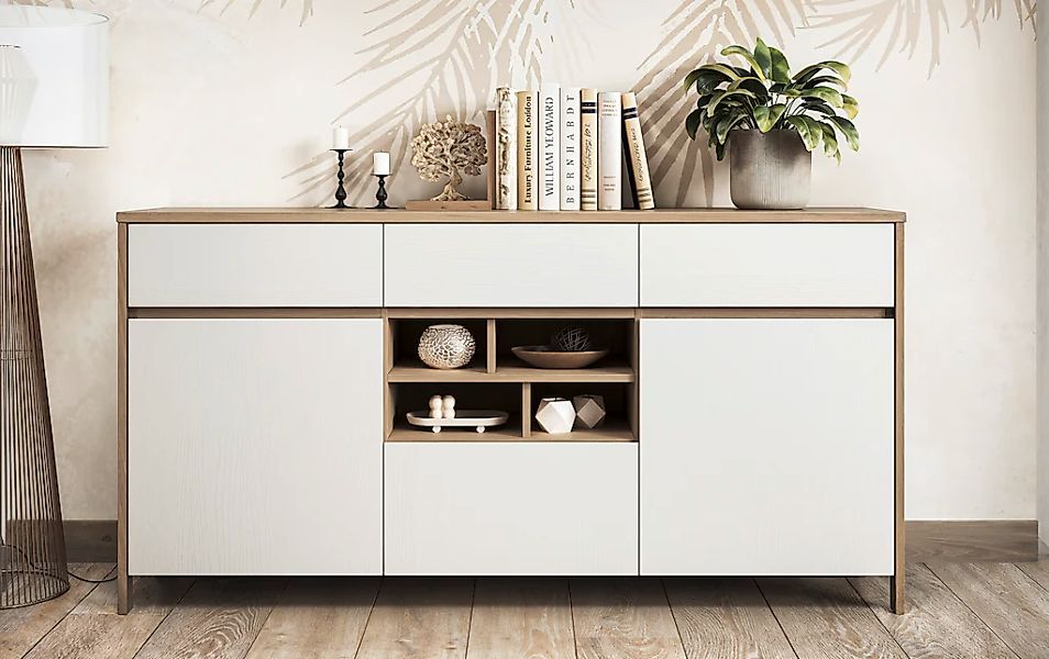 Home affaire Sideboard "Stranda, moderner Schrank, Kommode im Scandi-Style, günstig online kaufen