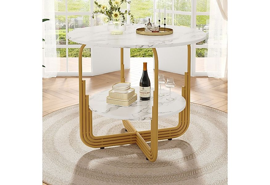 Flieks Esstisch mit Stauraum (80x76 cm, 1-St., 1 Tisch, mit verstellbaren F günstig online kaufen