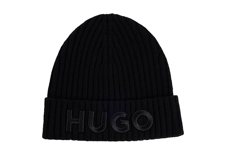 HUGO Strickmütze Unisex-X565-7 mit aufgesticktem Logo günstig online kaufen