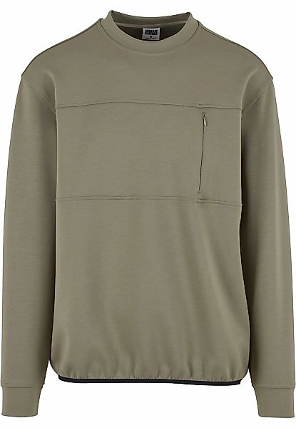 URBAN CLASSICS Rundhalspullover "Urban Classics Scuba Zip Pocket Crew" 1 St günstig online kaufen