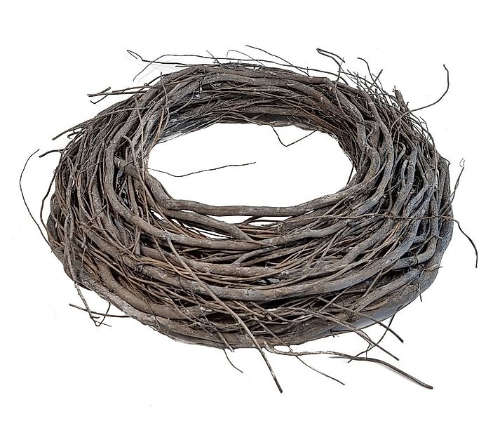 Spetebo Dekokranz Deko Holz Türkranz grau - 40 cm Ø, Natur Kranz zum selbst günstig online kaufen