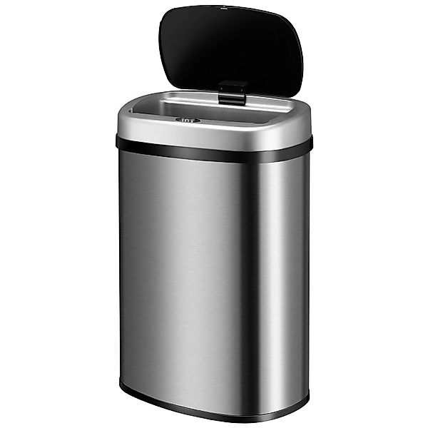 Juskys Mülleimer Viereckig mit Sensor 50 L Silber günstig online kaufen
