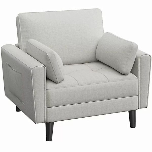 Yaheetech Sofa, 1 Sitzer Loungesofa Einzelsofa Sessel bis 136 kg belastbar günstig online kaufen