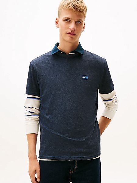 Tommy Jeans T-Shirt "TJM REG BADGE" Rundhals, Jersey, meliert, regular fit günstig online kaufen