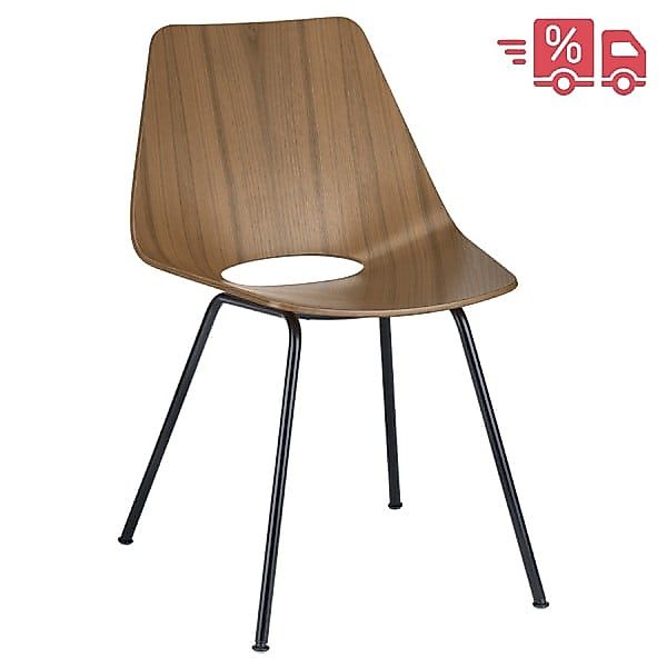 ABVERKAUF: THONET S 661 Stahlrohrstuhl | Edelholz Nussbaum | Gestell schwar günstig online kaufen