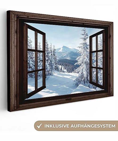 OneMillionCanvasses® Leinwandbild Winter - Landschaft - Natur - Berg - Bäum günstig online kaufen