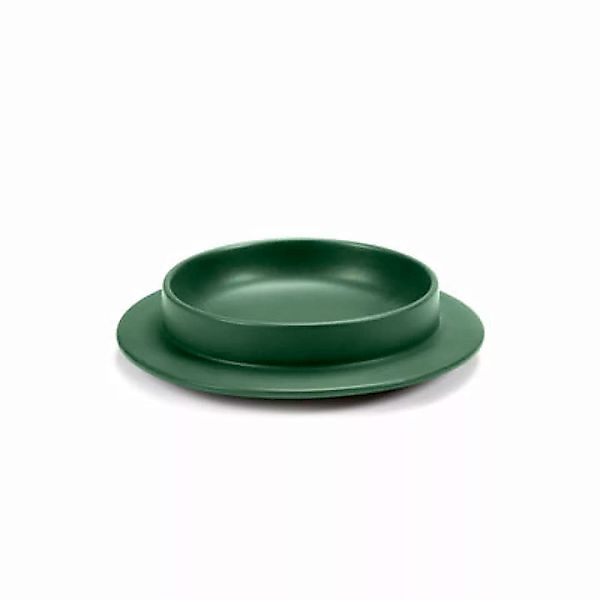 Suppenteller Dishes to Dishes - Grès keramik grün / Low - Ø 20,5 x H 4,8 cm günstig online kaufen