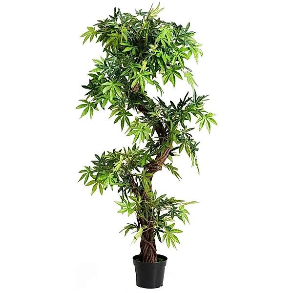 Costway Künstliche Pflanzen mit Naturholzstamm für Zuhause Büro 160 cm günstig online kaufen