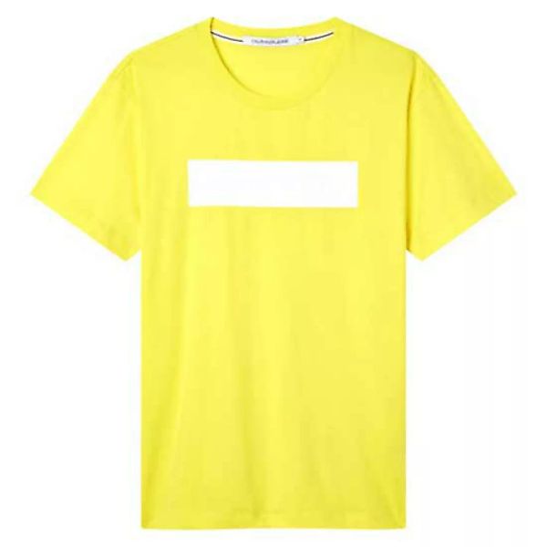 Calvin Klein Jeans Blocking Logo Kurzärmeliges T-shirt L Bright Sunshine günstig online kaufen