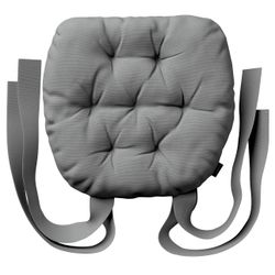 Stuhlkissen Martin mit Schleifen, grau, 40 x 37 x 8 cm, Loneta (133-24) günstig online kaufen