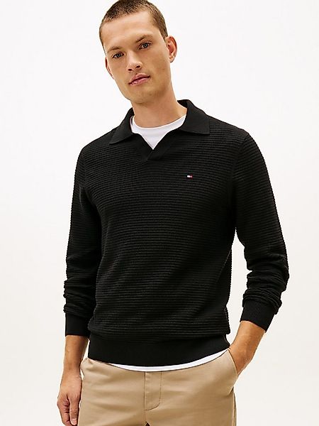 Tommy Hilfiger Polokragenpullover SEASONAL STRUCTURE mit Struktur, Polokrag günstig online kaufen